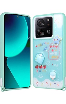 Xiaomi Mi 13t Pro Kılıf Parlayan Simli Kabartma Figürlü Zore Cevze Kapak Yeşil Xiaomi Mi 13t Pro Kılıf Parlayan Simli Kabartma Figürlü Zore Cevze Kapak Yeşil