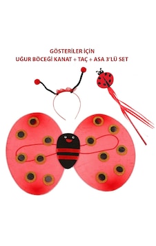 Çocuk - 849 - Gösteri İçin Uğur Böceği At + Taç + Asa 3& 39 Lü - Csmo-tex - Kostüm Seti Çocuk - 849 - Gösteri İçin Uğur Böceği At + Taç + Asa 3& 39 Lü - Csmo-tex - Kostüm Seti