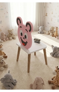 Happy Face Çocuk Sandalyesi Pembe Altın Happy Face Çocuk Sandalyesi Pembe Altın
