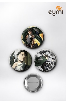 Attack On Titan Kaptan Levi Ackerman Çanta Süsü Rozet İğneli Buton Rozet Seti 58 Mm 3'lü Çok Renkli Attack On Titan Kaptan Levi Ackerman Çanta Süsü Rozet İğneli Buton Rozet Seti 58 Mm 3'lü Çok Renkli
