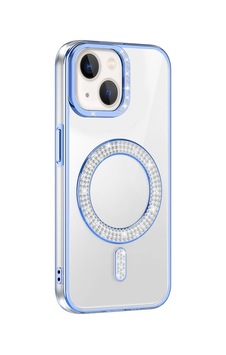 Apple Uyumlu iPhone 14 Kılıf Pırlanta Taş Tasarımlı M-safe Şarj Özellikli Zore Karetta Silikon Kapak Apple Uyumlu iPhone 14 Kılıf Pırlanta Taş Tasarımlı M-safe Şarj Özellikli Zore Karetta Silikon Kapak