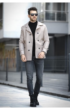 Oksit Lusaka Su İtici Slim Fit Kemer Detaylı Trençkot Taş Rengi Oksit Lusaka Su İtici Slim Fit Kemer Detaylı Trençkot Taş Rengi