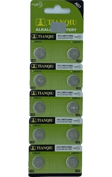 Tıanqıu Ag7 Lr927/395 Alkalin 10'lu Düğme Pil Tıanqıu Ag7 Lr927/395 Alkalin 10'lu Düğme Pil