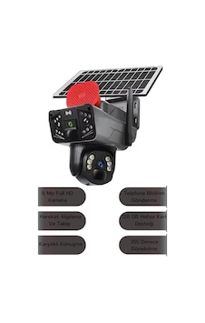 Okam-3915 Siyah 6 Mp 4g Solar Dual Lens Alert Ptz Kamera Okam-3915 Siyah 6 Mp 4g Solar Dual Lens Alert Ptz Kamera