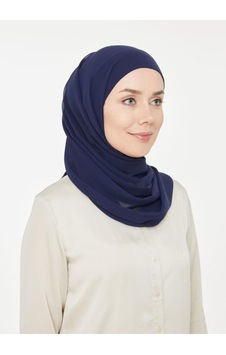 Melodi Scarf Kadın Tesettür Pratik Boru Boneli Hazır Şifon Şal Lacivert Lacivert Melodi Scarf Kadın Tesettür Pratik Boru Boneli Hazır Şifon Şal Lacivert Lacivert
