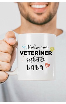 Veteriner Babaya Hediye Kupa Bardak Renkli