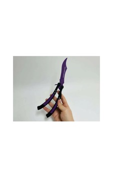 Cs2 Kelebek/butterfly Bıçak Plastik Mor Oyuncak 3d Keskin Değil Cs2 Kelebek/butterfly Bıçak Plastik Mor Oyuncak 3d Keskin Değil