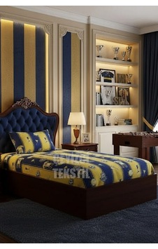 Lastikli Çarşaf Ve 1 Yastık Kılıfı - Sarı Lacivert - Taraftar - Tek Kişilik Lastikli Çarşaf Ve 1 Yastık Kılıfı - Sarı Lacivert - Taraftar - Tek Kişilik