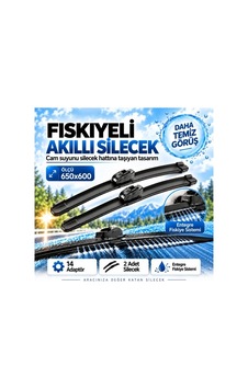 Maybach Tipi Fıskiyeli Akıllı Silecek Seti 2 Adet 14 Adaptörlü Ölçü: 350x350 Maybach Tipi Fıskiyeli Akıllı Silecek Seti 2 Adet 14 Adaptörlü Ölçü: 350x350