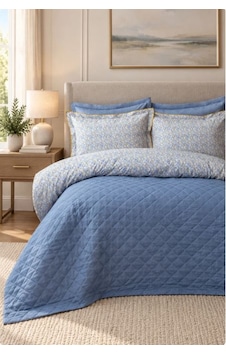 Bed Line Savira Ranforce Fıtted Complete Takımı Feluna Tek Kişilik İndigo