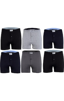 Yıldız 6'Lı Paket Erkek Havlubel Düğmeli Penye Boxer Çok Renkli Yıldız 6'Lı Paket Erkek Havlubel Düğmeli Penye Boxer Çok Renkli