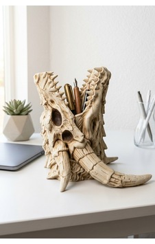 Zeroxo Ejderha Kafatası Kalemlik 15.7x16 Cm Dekoratif Masaüstü Organizer Ten Rengi Zeroxo Ejderha Kafatası Kalemlik 15.7x16 Cm Dekoratif Masaüstü Organizer Ten Rengi