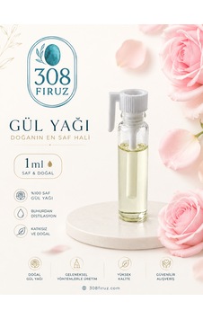 308 Fıruz 1 Ml Isparta Saf Doğal Gül Yağı Teknokent Firması 1 G 308 Fıruz 1 Ml Isparta Saf Doğal Gül Yağı Teknokent Firması 1 G