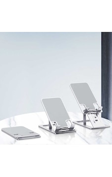 Zore H8 Tablet Telefon Standı-Gümüş Gümüş