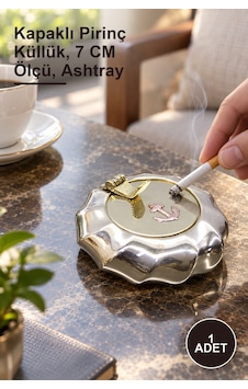 1 Adet Pirinç Çapalı Kapaklı Küllük Kapaklı Pirinç Küllük, 7 Cm Ölçü, Ashtray 1 Adet Pirinç Çapalı Kapaklı Küllük Kapaklı Pirinç Küllük, 7 Cm Ölçü, Ashtray