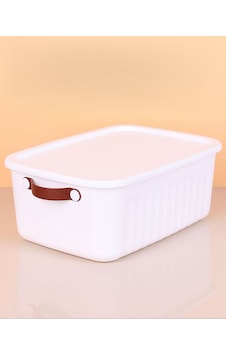 1 Adet 10 Litre Saklama Kabı, Çok Amaçlı Düzenleyici Kapaklı Kutu, Dekoratif Saklama Kutusu, 35x25x15cm - Beyaz 1 Adet 10 Litre Saklama Kabı, Çok Amaçlı Düzenleyici Kapaklı Kutu, Dekoratif Saklama Kutusu, 35x25x15cm - Beyaz