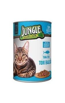 Jungle Ton Balıklı Yetişkin Kedi Konserve Maması 24 x 400 G