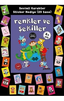 Renkler ve Şekiller - Stickerli 4+Yaş - Afife Çoruk - Panda Renkler ve Şekiller - Stickerli 4+Yaş - Afife Çoruk - Panda