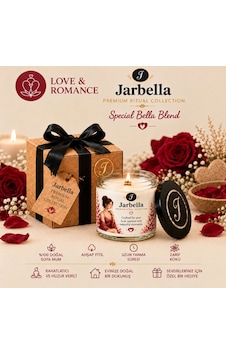 JARBELLA Premium Seri, LOVE & ROMANCE, Aşk ve Romantizm, %100 Soys Mumu, El Yapımı, Ahşap Fitil, 220 gr, Özel Koku Harmanı, Ev ve Hediye İçin İdeal JARBELLA Premium Seri, LOVE & ROMANCE, Aşk ve Romantizm, %100 Soys Mumu, El Yapımı, Ahşap Fitil, 220 gr, Özel Koku Harmanı, Ev ve Hediye İçin İdeal