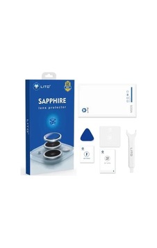 Lito Apple iPhone Uyumlu 16 Pro/16 Pro Max Sapphire Kamera Lens Koruyucu White Beyaz