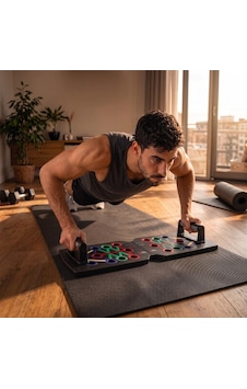 Çok Fonksiyonlu Renk Kodlu Şınav Tahtası - Katlanabilir Spor Aleti Çok Renkli Çok Fonksiyonlu Renk Kodlu Şınav Tahtası - Katlanabilir Spor Aleti Çok Renkli