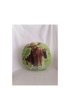 Yoda Desenlı Tasarım Yastık Yesıl Yoda Desenlı Tasarım Yastık Yesıl