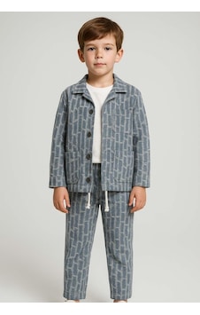 Nanica Kids Erkek Çocuk Jakarlı Ceket Nc-126512 İndigo Nanica Kids Erkek Çocuk Jakarlı Ceket Nc-126512 İndigo