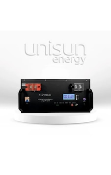 Unisun 51,2v 100ah Lifepo4 Batarya 6000 Cycle + Ekran + Bluetooth Unisun 51,2v 100ah Lifepo4 Batarya 6000 Cycle + Ekran + Bluetooth