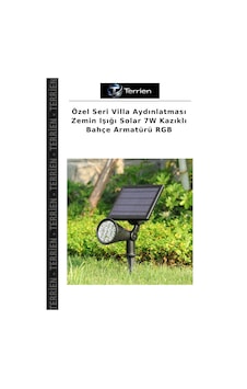 Özel Seri Villa Aydınlatması Zemin Işığı Solar 7w Kazıklı Bahçe Armatürü Rgb Özel Seri Villa Aydınlatması Zemin Işığı Solar 7w Kazıklı Bahçe Armatürü Rgb