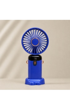 Feny Taşınabilir El Fanı, 5 Kademeli Soğutma, Dijital Göstergeli Mini Fan