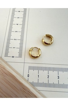 316 L Cerrahi Çelik 5mm 10mm Bombeli Çelik Halka Küpe Gold Altın 316 L Cerrahi Çelik 5mm 10mm Bombeli Çelik Halka Küpe Gold Altın