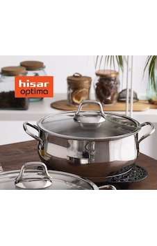 Hisar Optima Çelik Tencere 22 Cm Hisar Optima Çelik Tencere 22 Cm