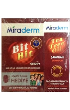 Miraderm Bit Spreyi 100 ML + Şamuan 150 ML + Tarak