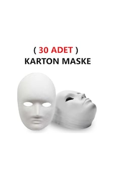30 Adet, Karton Maske, Boyanabilir, Eğitici Maske Boyama, Etkinlik Ve Hobi Maskesi 30 Adet, Karton Maske, Boyanabilir, Eğitici Maske Boyama, Etkinlik Ve Hobi Maskesi