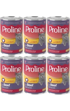 Pro Line Dana Etli Yetişkin Kedi Konservesi 6 x 400 G