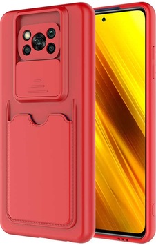 Xiaomi Poco X3 Kılıf Zore Kartix Kapak Kırmızı Xiaomi Poco X3 Kılıf Zore Kartix Kapak Kırmızı