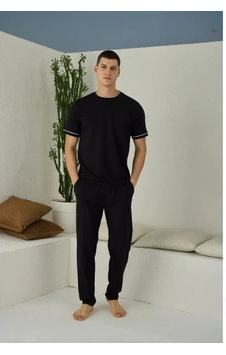 Moon Wear Erkek 2092 Erkek O Yaka Pijama Takım Siyah Moon Wear Erkek 2092 Erkek O Yaka Pijama Takım Siyah