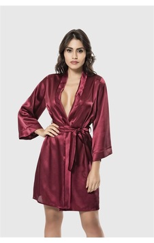 Litae Herşeytrend Bordo Kısa Saten Sabahlık Bordo Litae Herşeytrend Bordo Kısa Saten Sabahlık Bordo