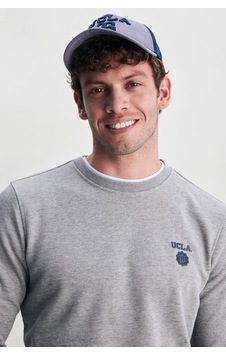 Ucla Valley Gri Bisiklet Yaka Baskılı Standard Fit Erkek Sweatshirt Gri Ucla Valley Gri Bisiklet Yaka Baskılı Standard Fit Erkek Sweatshirt Gri