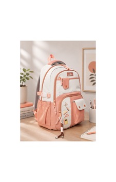 Unisex Ortaokul Lise Okul Sırt Çantası Çok Gözlü 16 İnç Laptop Bölmeli Soft Kumaş Pembe Unisex Ortaokul Lise Okul Sırt Çantası Çok Gözlü 16 İnç Laptop Bölmeli Soft Kumaş Pembe