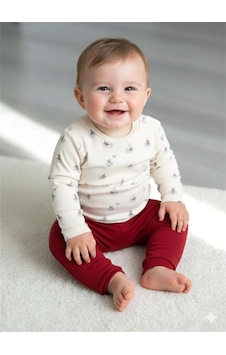 Tiffany Baby & Kids Tiffany Baby Bebek Krooboy Organik Theme Alt Üst Takım Krem 14012 Tiffany Baby & Kids Tiffany Baby Bebek Krooboy Organik Theme Alt Üst Takım Krem 14012