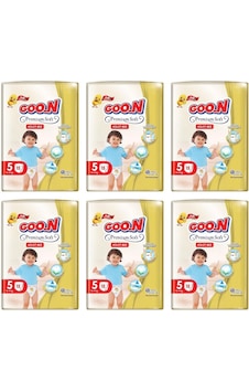 Goon Premium Soft Külot Bebek Bezi 5 Beden 12-17 Kg 15x6 Paket 5 Numara Goon Premium Soft Külot Bebek Bezi 5 Beden 12-17 Kg 15x6 Paket 5 Numara