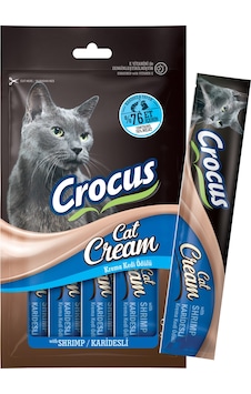 Crocus - 713 - Karidesli Krema Kedi - Spt-gld - Ödülü 4x15gr Crocus - 713 - Karidesli Krema Kedi - Spt-gld - Ödülü 4x15gr