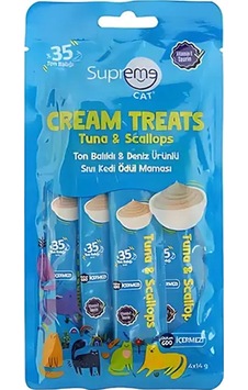 Supreme Ton Balıklı Krema Kedi Ödülü 4x14 Gr Supreme Ton Balıklı Krema Kedi Ödülü 4x14 Gr