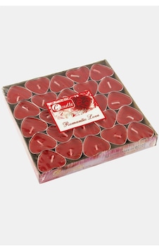 50 Adet Kalp Tealight Mum Kırmızı 50 Adet Kalp Tealight Mum Kırmızı