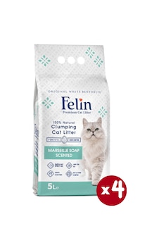 Felin Marsilya Sabunu Kokulu Topaklanan Kedi Kumu 4 x 5 L Felin Marsilya Sabunu Kokulu Topaklanan Kedi Kumu 4 x 5 L