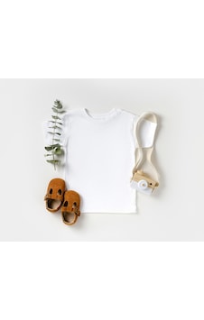 Aselinda Baskısız Beyaz Çocuk Tişört- Unisex Beyaz