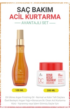 Argan Finishing Oil - Besleyici Argan Yağı + Bc Clean Acil Kurtarma Kürü Argan Finishing Oil - Besleyici Argan Yağı + Bc Clean Acil Kurtarma Kürü