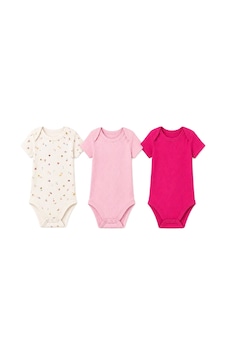 Tiffany Baby & Kids Tiffany Baby Kız Bebek Butterfly Theme 3'lü Yarım Kol Badi Set Pe Pembe
