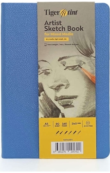 Tigertint Sert Kapak Eskiz Defteri 140 G A5 80 Yaprak Gökyüzü Mavi 100140511 Tigertint Sert Kapak Eskiz Defteri 140 G A5 80 Yaprak Gökyüzü Mavi 100140511